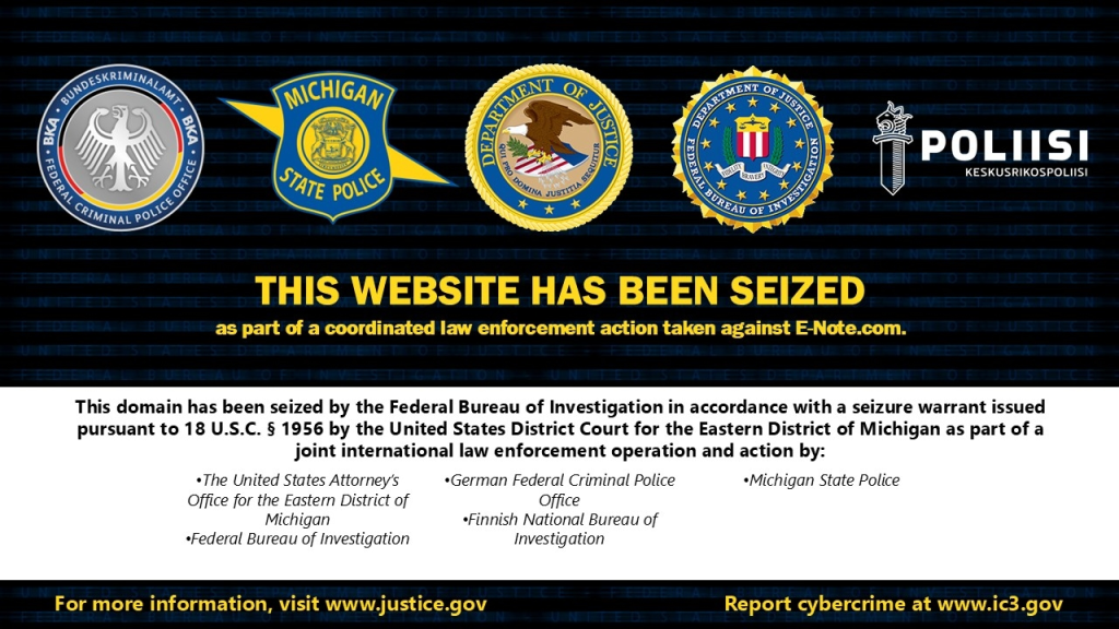 FBI Seizes Crypto Laundering Hub E-Note Linked to Russian Admin  – Hackread – Cybersecurity News, Data Breaches, AI, and More