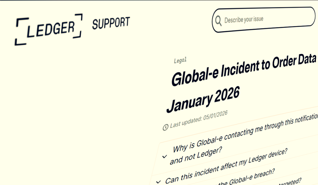 Ledger Confirms Global-e Breach, Warns Users of Phishing Attempts  – Hackread – Cybersecurity News, Data Breaches, AI, and More