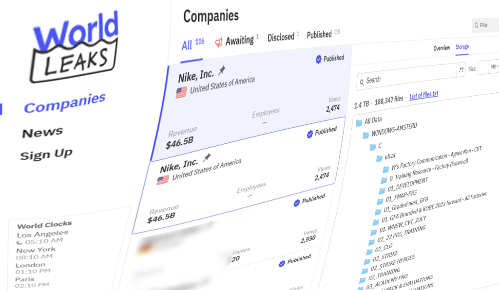 AttackFeed by Joe Wagner | Nike Data Breach Claims Surface as WorldLeaks Leaks 1.4TB of Files Online  - Hackread – Cybersecurity News, Data Breaches, AI, and More