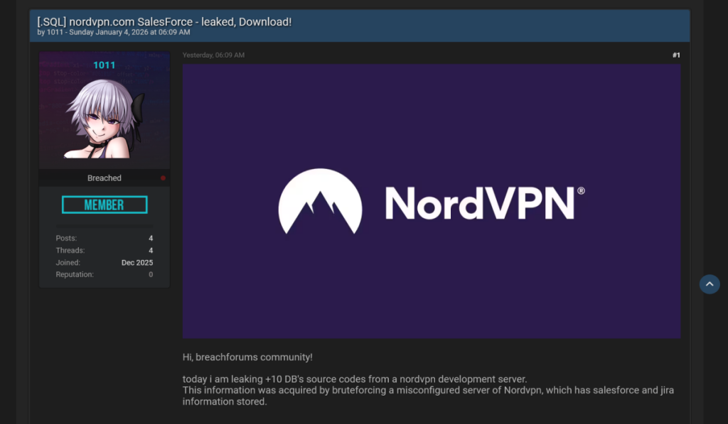 NordVPN Denies Breach After Hacker Claims Access to Salesforce Dev Data  – Hackread – Cybersecurity News, Data Breaches, AI, and More